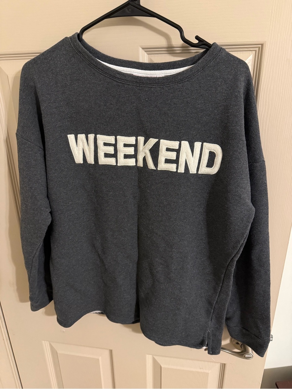 Weekend Graphic Crewneck Sweater - Charcoal